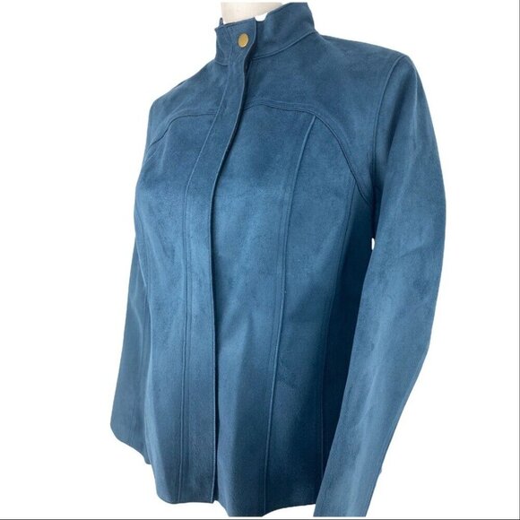 Yansi Fugel Women's NWT Blue Full Zip MOTO Designer Jacket S/C34.25 - Picture 6 of 15